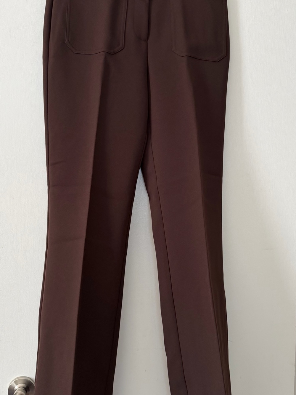 Reiss Wide-Leg Jumpsuit Pants in Deep Brown